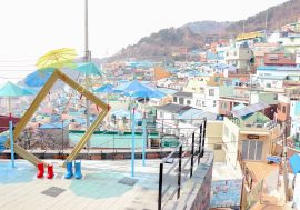 【韓國景點】釜山的聖托里尼！宛若糖塊繽紛的甘川洞文化村