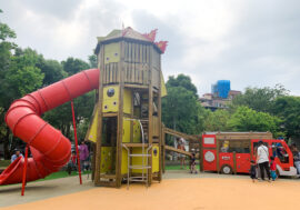 【台灣景點】2021最新!重新整修湖山六號公園 讓小朋友當一日小小消防員