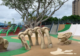 【台灣景點】北投福星公園有恐龍化石？超逼真考古主題讓小朋友穿越回侏儸紀