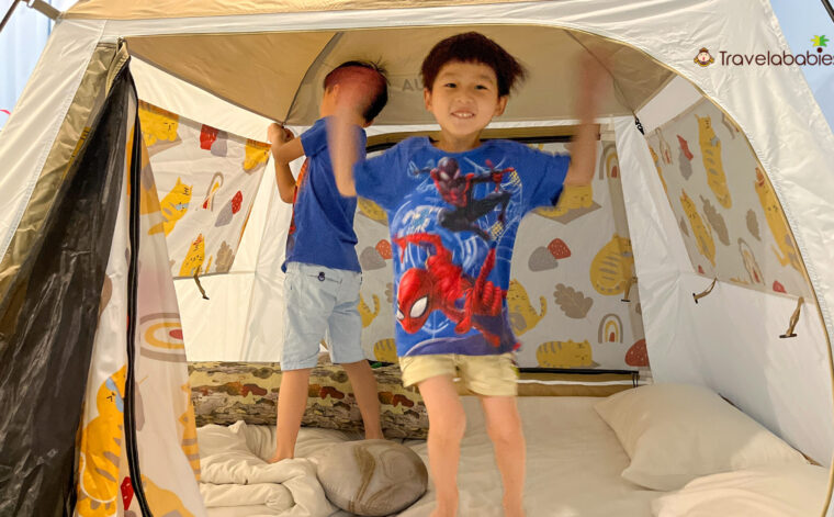 【新北親子酒店】房間裡竟藏超大帳篷️！中和君迪商旅推超狂親子專案，隔天還能帶孩子去兒童樂園